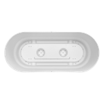 greenville terrase 80cm roues blanc